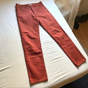 Homecore rust orange red slim leg jeans